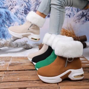 Yanhai Elite Women's Fur-Trimmed Snow Boots