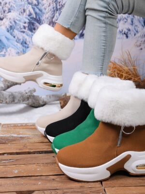 Yanhai Elite Women's Fur-Trimmed Snow Boots