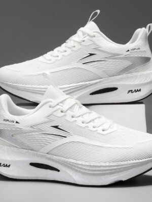 White Carbon Plate Running Shoes RS-CP8820: Ultimate Comfy Carbon Plate Athletic Sneakers